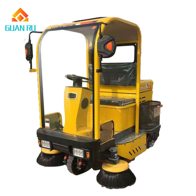 Hotels Partially Enclosed Cabin Electric Floor Road Sweeper Price