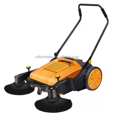 Hotels Hand Powered Road Sweeper Car Cleaning Walk Behind Sweeper Road Sweeper Side Brush